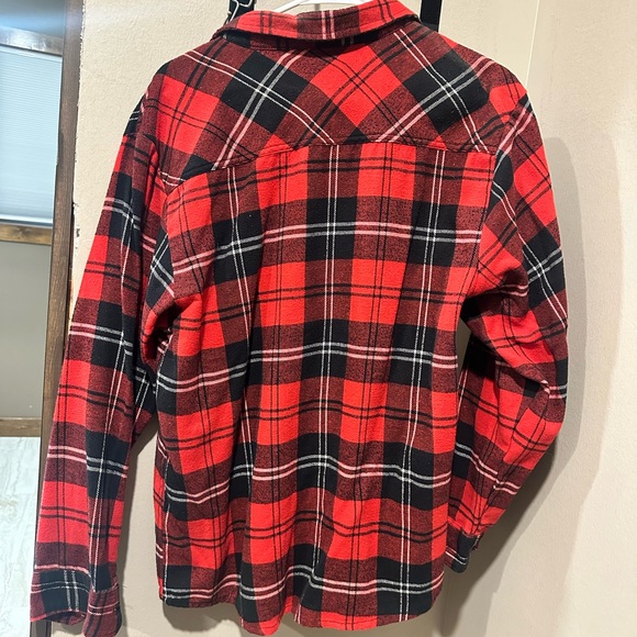 Red and Black Plaid Men's Shirt - Picture 2 of 3